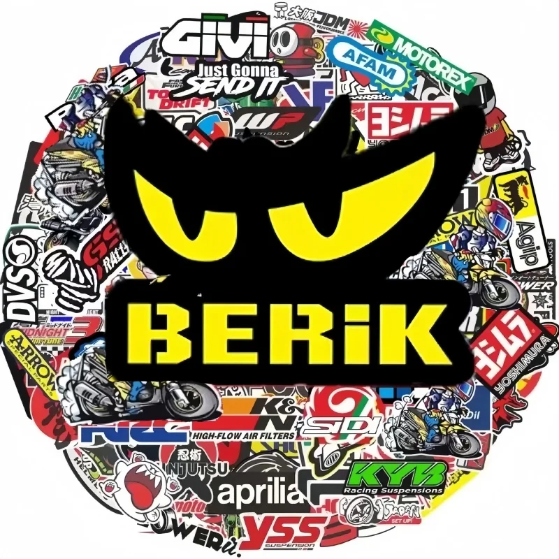 Motorcycle Stickers 40/80 PCS Random For Yamaha Honda Kawasaki Racing Brand Logo DIY PVC Decals Waterproof