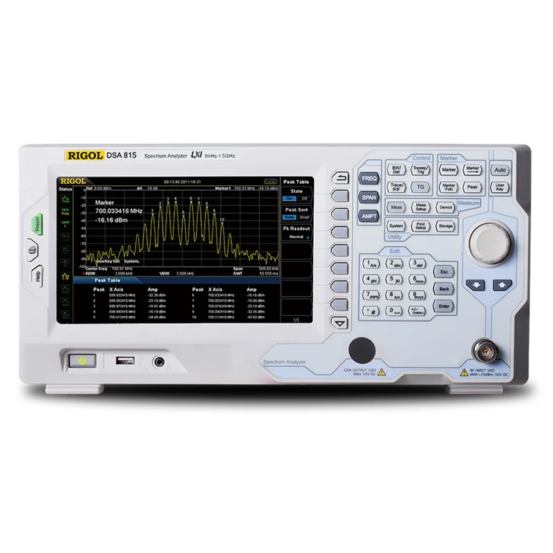 RIGOL DSA815 DSA815-TG 스윕 타입 스펙트럼 분석기 9kHz1.5GHz 해상도 대역폭 10Hz1MHz 전자 부품용
