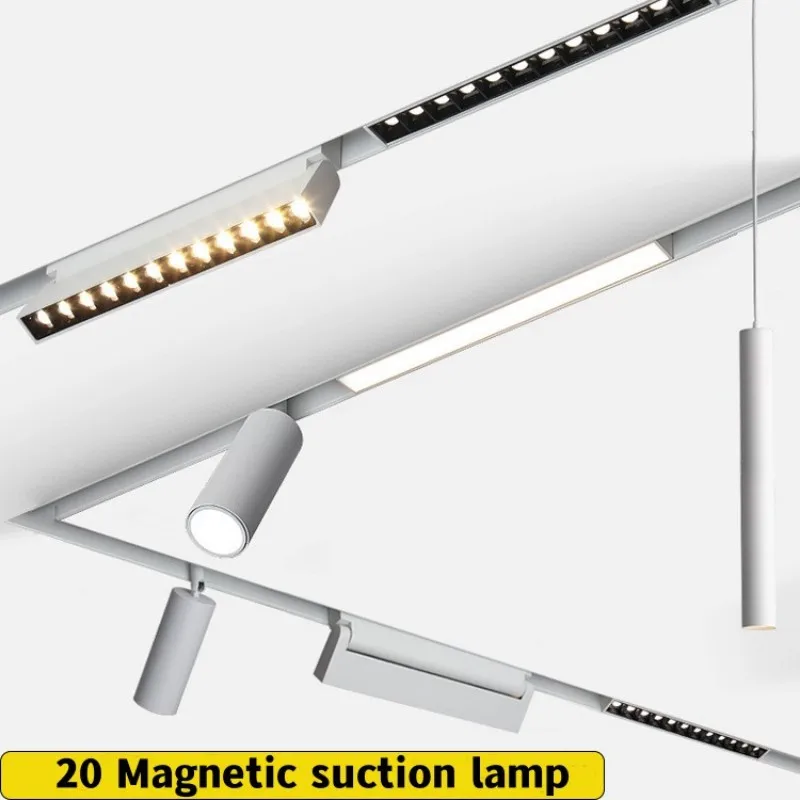 20 Modern Magnetic Track Lights Embedded LED Spotlight Downlight Living Room Without Main Light Lighting Grille Lamp Series