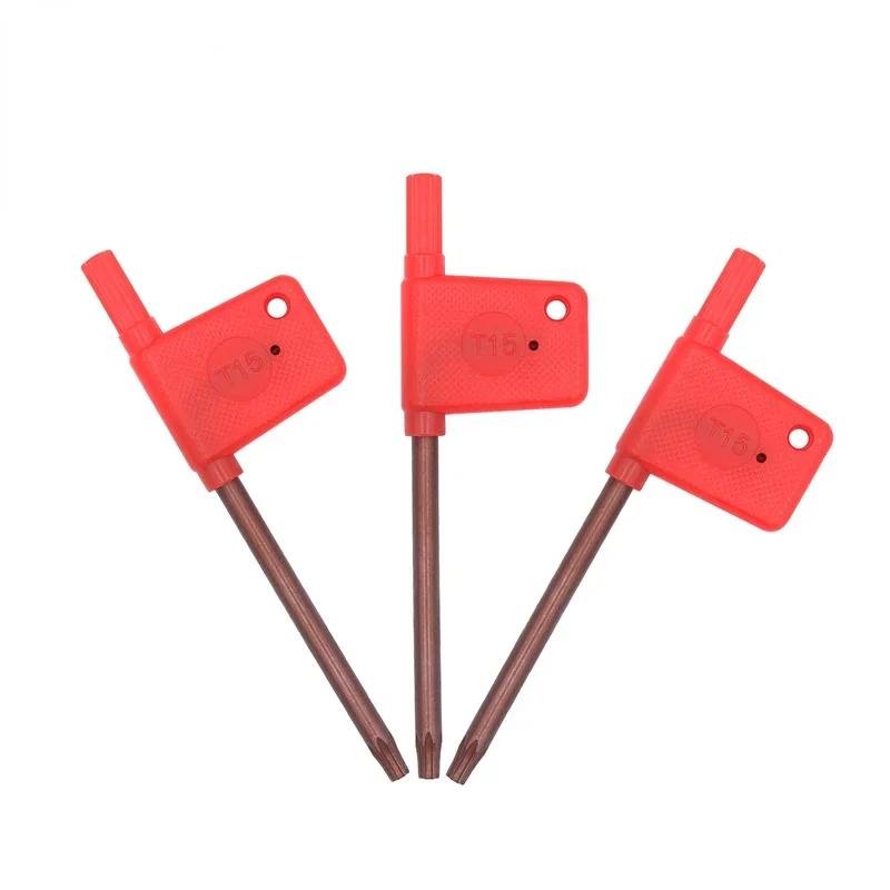 

T6 T7 T8 T9 T10 T15 T20 Torx Screwdriver Spanner Key Small Red Flag Screw Drivers Tools 100pcs/lot torx screwdriver set