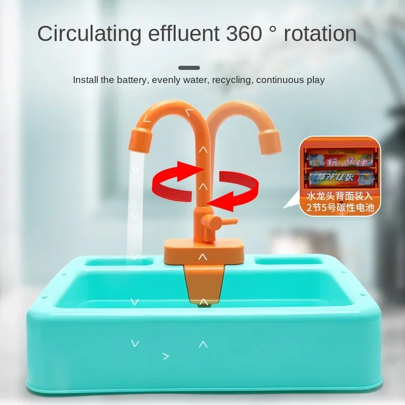 Kitchen Toy Plastic Dish Wash Sink Set Children Simulation Pretend Role Play Housework Kit Early Educational Toys for Children