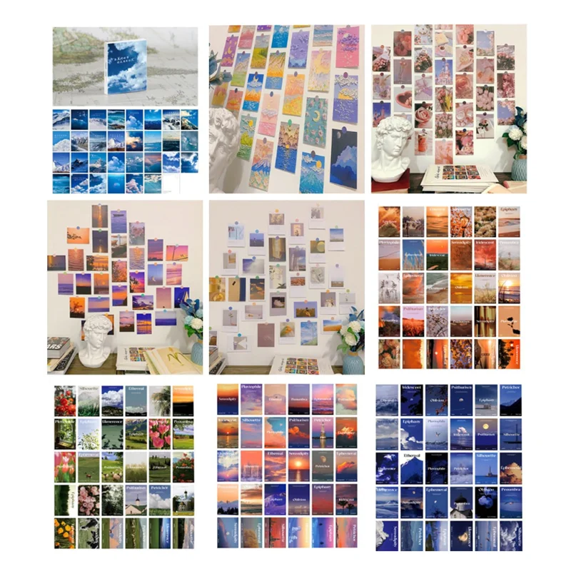 

30Sheets/Lot Color Aesthetics Art Theme Postcards Birthday Gift Lettercard Message Greeting Card Postal Card Blessing Decoration