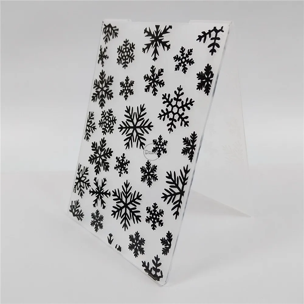 Description Picture 5 of item2023 NEW Snowflakes Backdrop Embossing Folders for Scrapbooking Paper Album Cards Making Supplies 3D Plastic Stencils Crafts