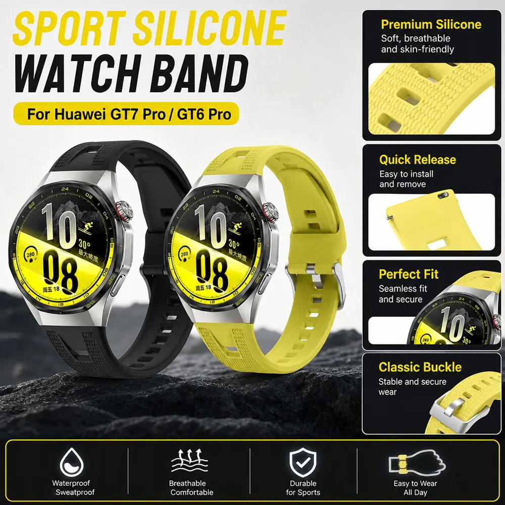 Durable Adjustable Silicone Sports Wristband Strap