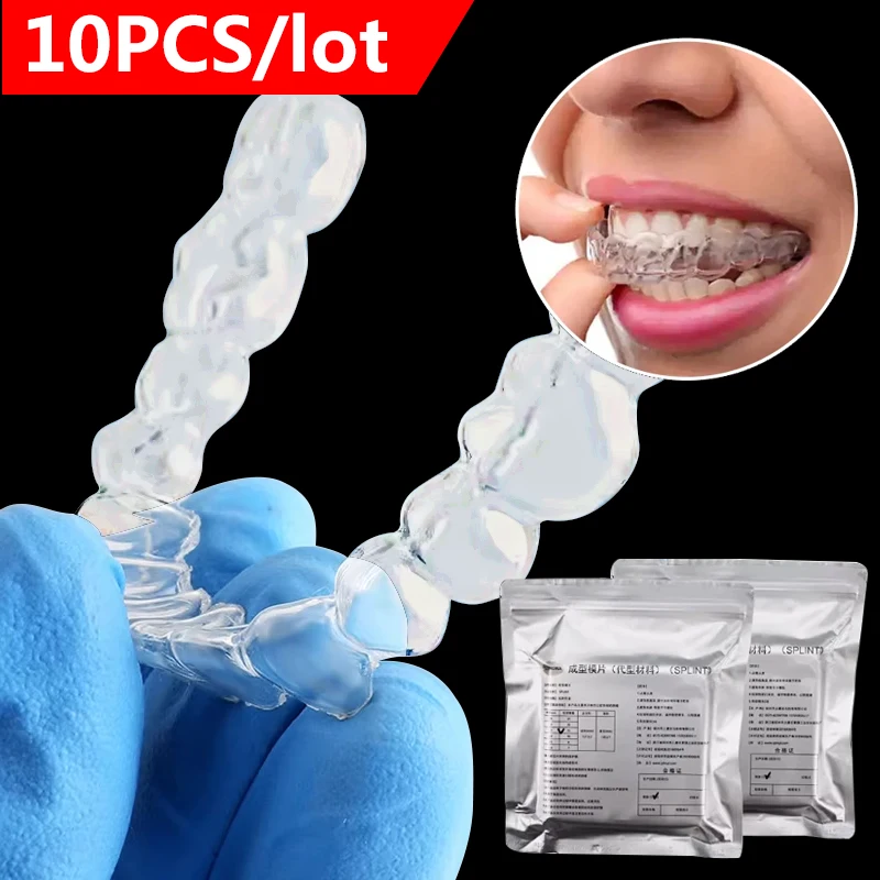 10PCS/lot Dental Orthodontic Splint Retainer Vacuum Forming Sheet Soft/Hard Plastic 1.0/2.0mm Dentistry Thermoforming Material