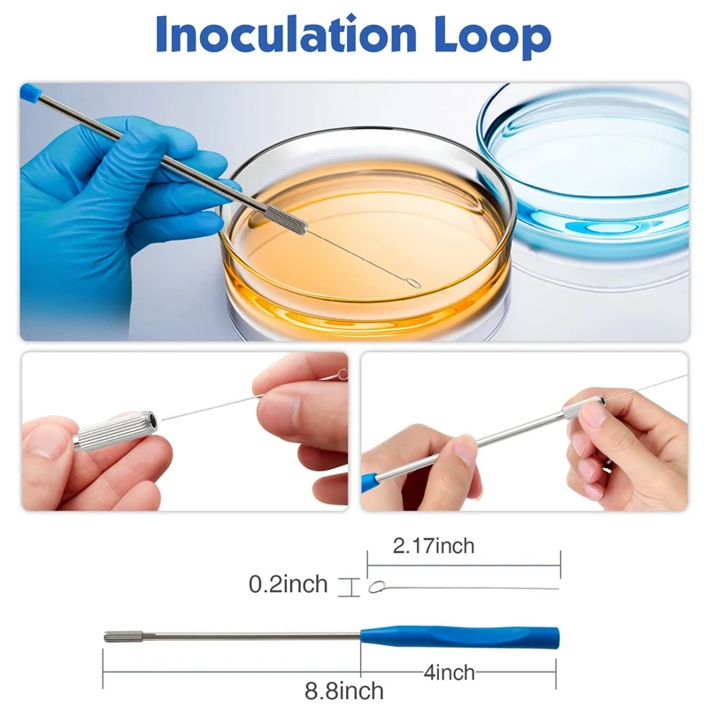 90 Mm Glass Petri Dishes Reusable Petri Dishes 10 Pcs Autoclavable Lab Plates With A Inoculation Loop