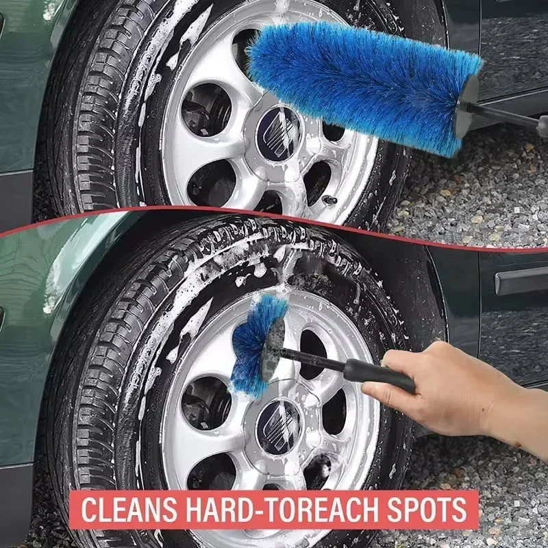 Tire Cleaning Brush Tool for Truck Motor Engine Grille Auto Detailing