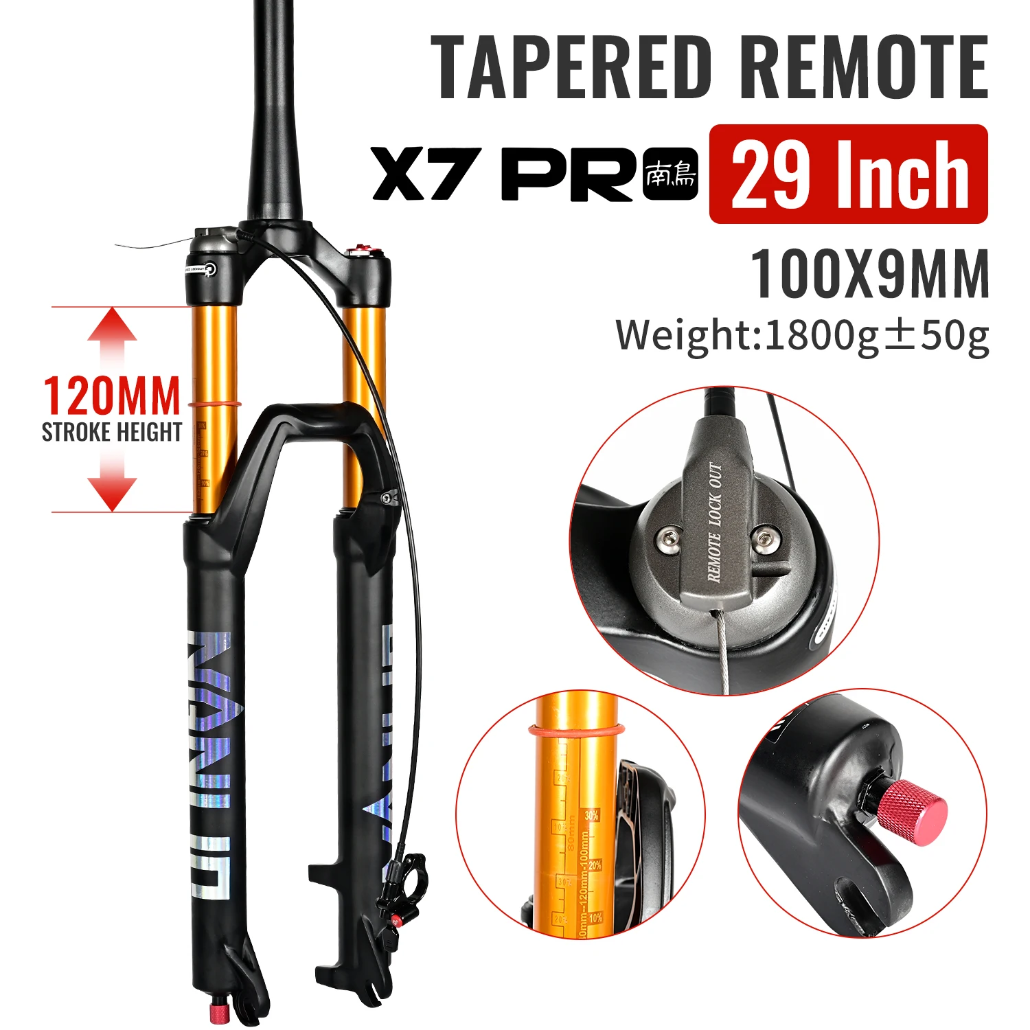 新品 nanlio x7 pro サスペンションフォーク エアサス 29インチ NanLio