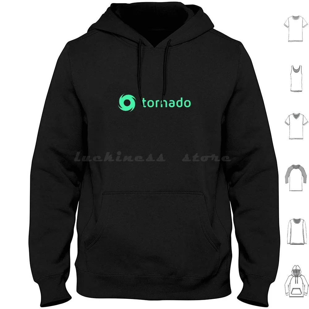 Tornado Cash Ethereum Mixer Tumbler Service Riciclaggio Di Denaro Privacy Logo Felpe Con Cappuccio Manica Lunga Tornado Cash Ethereum