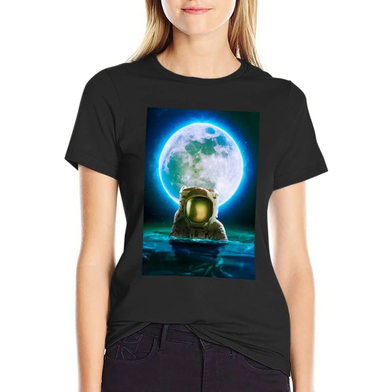 

Blue Moon T-Shirt Female clothing summer clothes tees cute t-shirts for Women