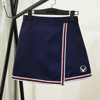 Pleated Motion Skirt Women Summer Middle Waist Slim A Line Skirt Shorts Female Korean All-match Casual Fashion Black 1