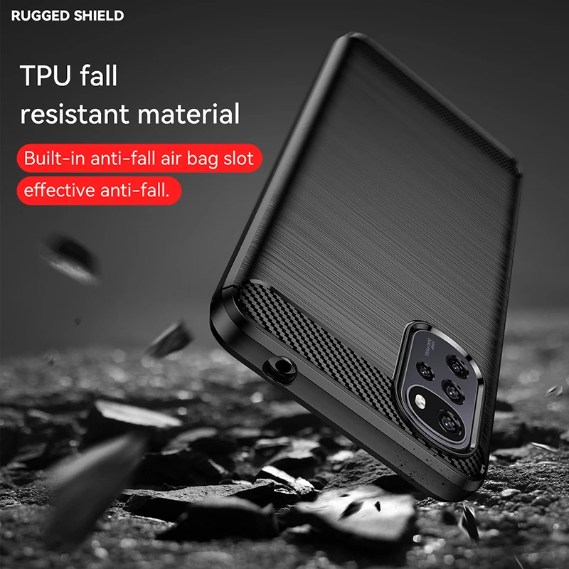 Durable Carbon Fiber Silicone Bumper Case - Anti-Knock Protection