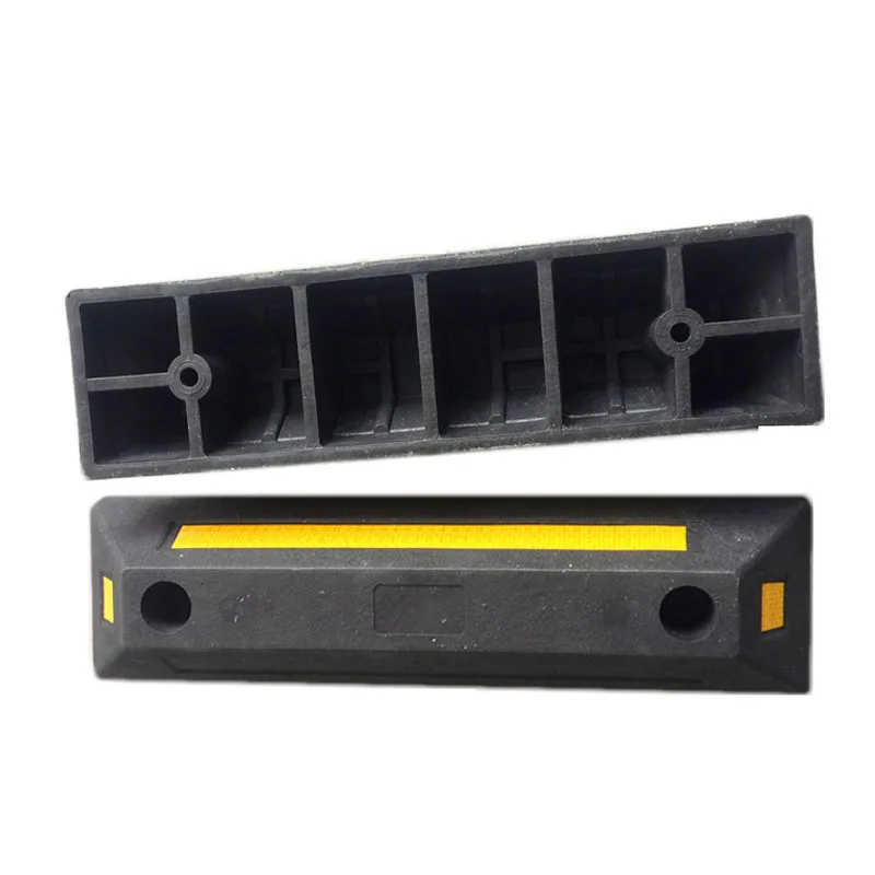 KOOJN Rubber Wheel Locator Reverse Collision and Anti Slip Rubber Plastic Stopper Plastic Car Stopper Parking Space