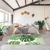 Tropical Green Leaf Carpet for Living Room Home Decoration Sofa Table Large Area Rugs Kitchen Hallway Rugs Non-slip Bathroom Mat 2