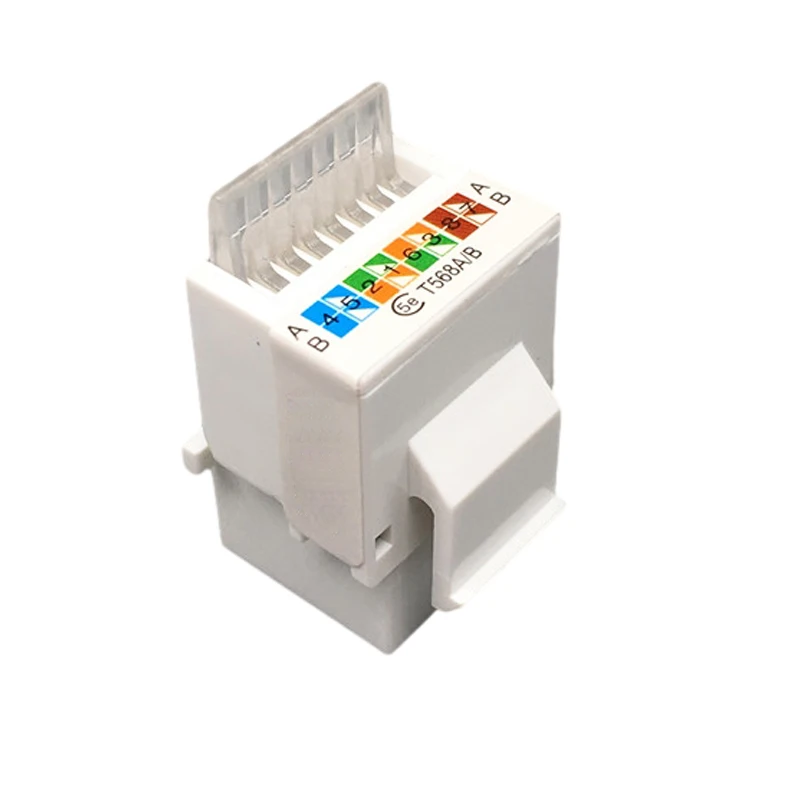 Frutto Keystone RJ45 UTP Cat.6 180° Bianco - Frutti Di Rete - Foto 5