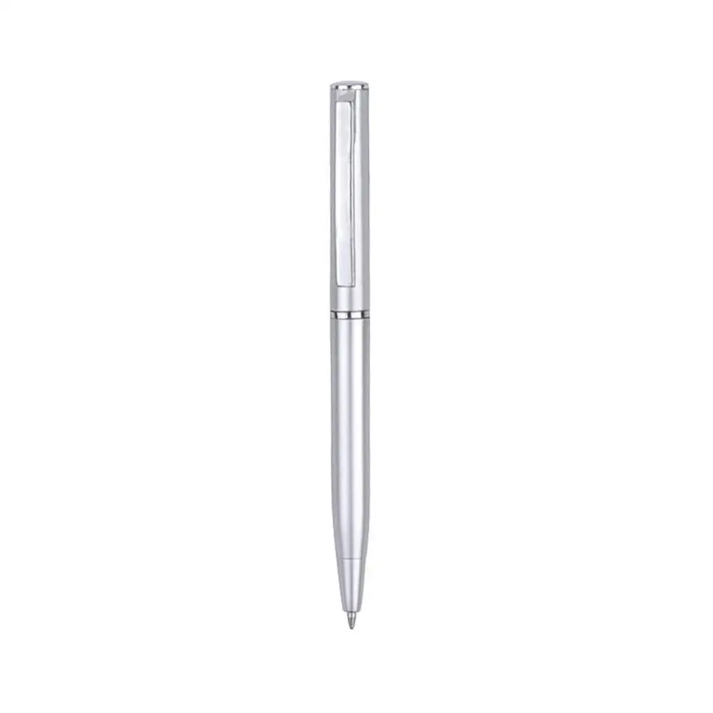 1pcs Light Silver Color Plastic Ballpoint Pen Mini Short Style Plastic Supplies Rotating Stationery Pen School Rotary Twisting ballpoint pen multifunction ballpoint pen multifunctional pen ball point pen