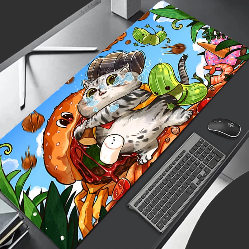 New Mouse Pad Larger XXL 900x400 Speed Mini Pc Computer Keyboard Pads Fairy Tale Cat Desk Mat Gaming Accessories Home Mousepad 3