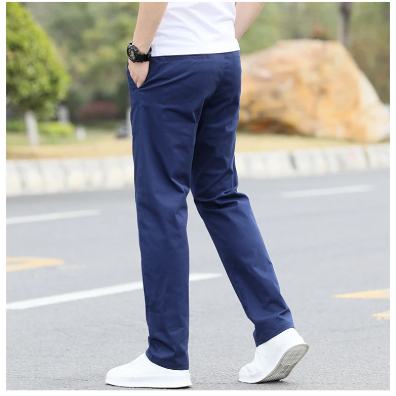 Men's High-Quality Chinos -Cotton Casual Trousers - Breathable Straight Pants (Sizes w28-w40) 2