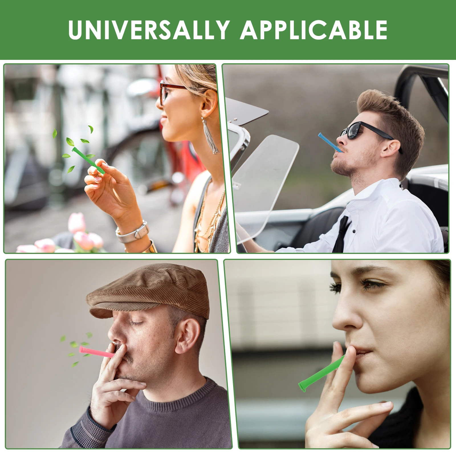 3Pcs/Set Chewable Essential Oil Breath Stick Silicone Chewable Aroma Stick Safe Portable Chewable Stick for Office Worker Adult