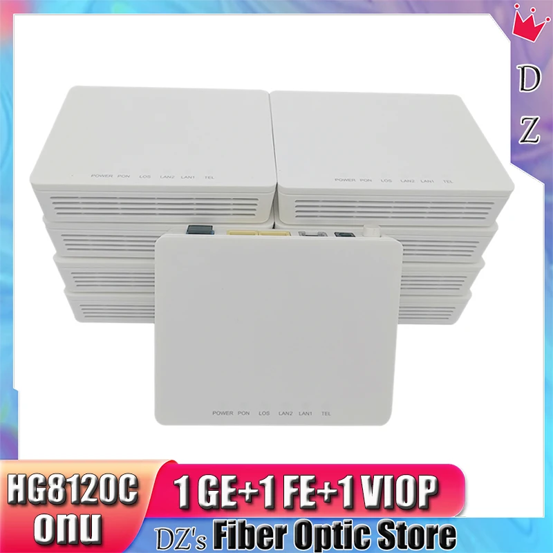 

5PCS Used HG8120C ONU GPON 1GE 1FE1VOIP Gigabit Modem Ethernet FTTH Fiber Optic Ont Olt Terminal Network Communication Equipment