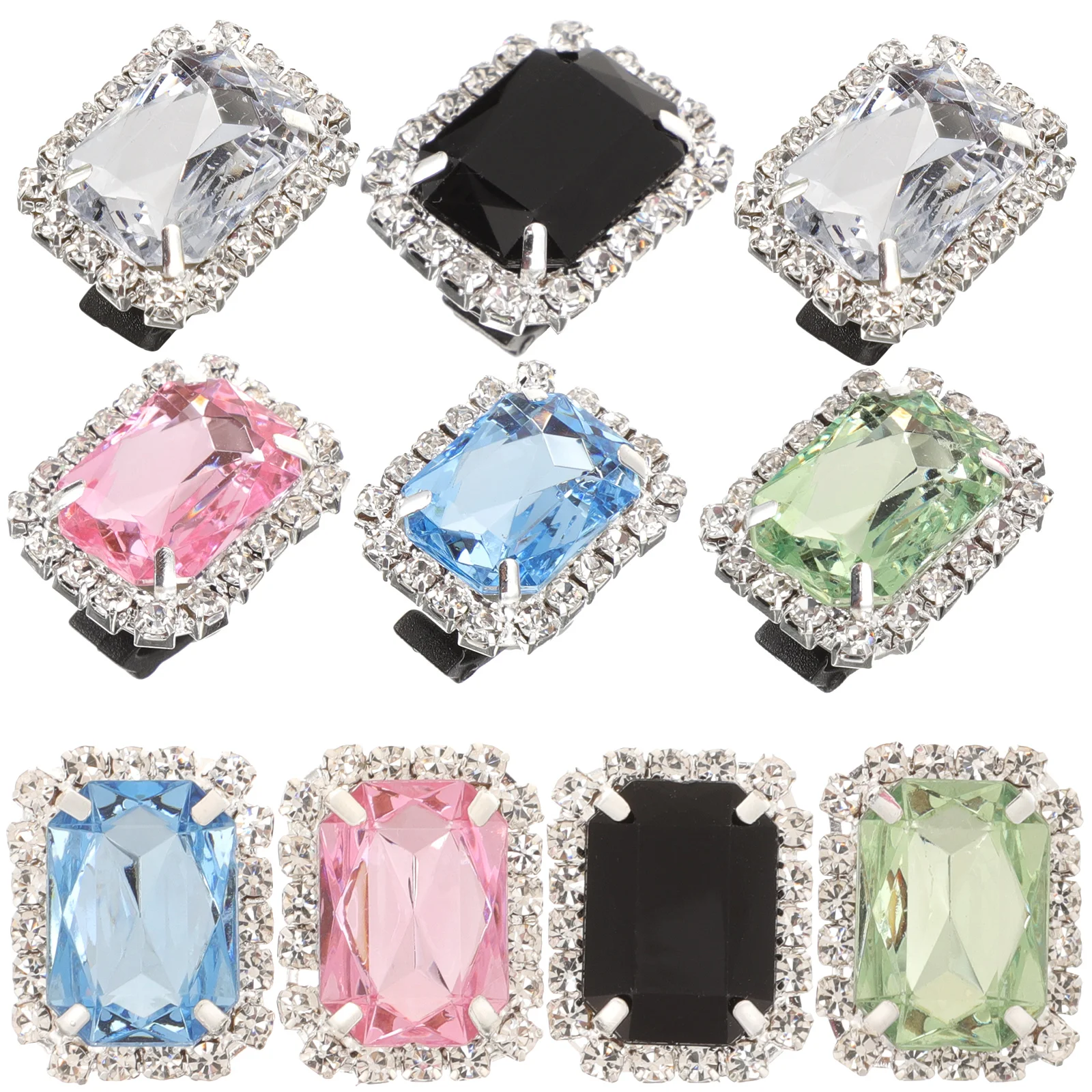 

Glass Shoe Clips Retro Shoe Charms Detachable Shoes Buckles Shoe Decoration