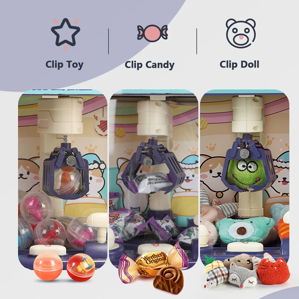 Doll Machine Coin Operated 15 Style Mini Claw Catch Toy