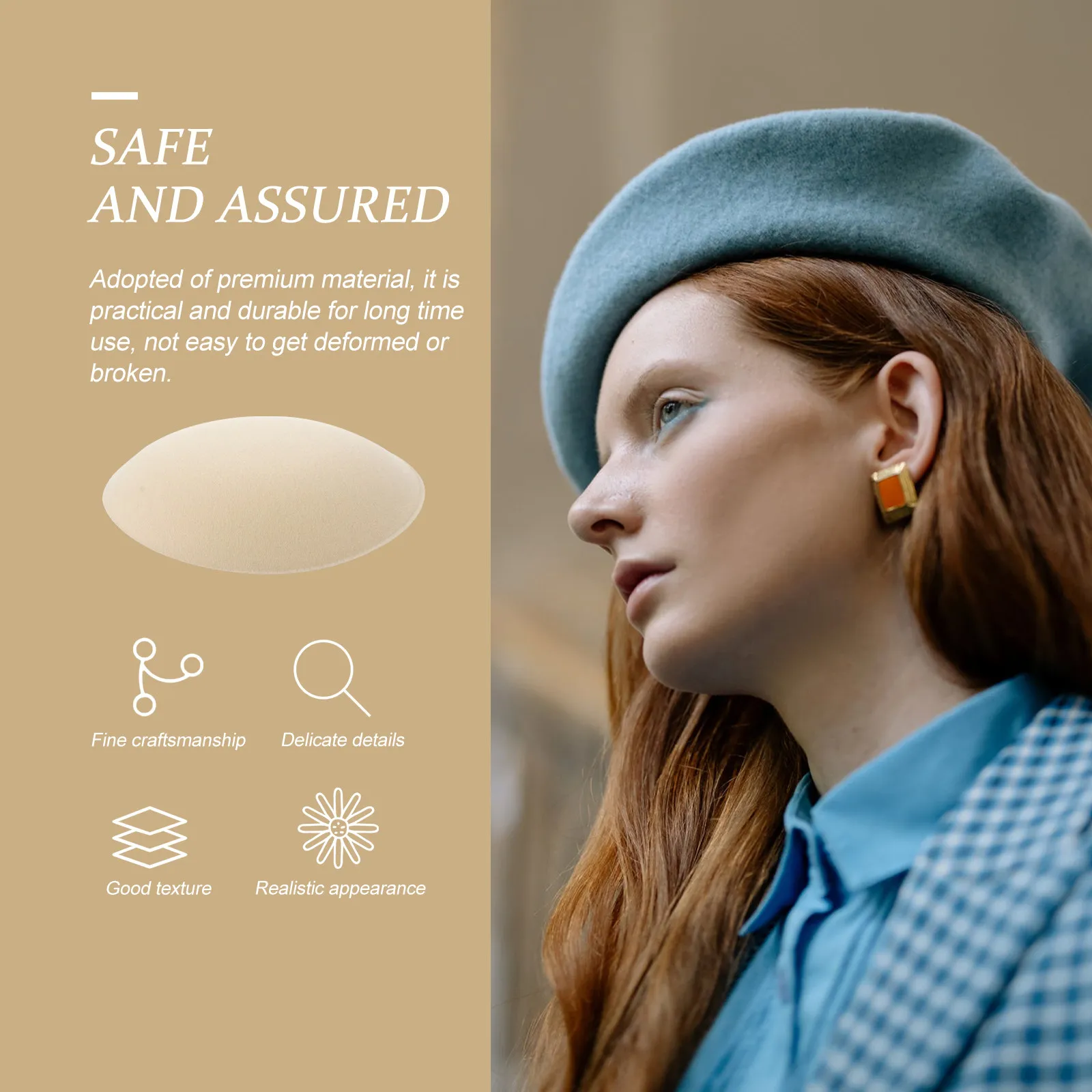 2Pcs 프리미엄 라운드 모자 DIY 여성용 매혹적인 모자 베레모 만들기 경량 인체공학적 머리 장식 공예 용품 모자 DIY