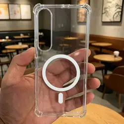 Luxury Transparent Magnetic Shockproof Phone Case with Clear Back Cover - Xperia 10 IV (Clear Magnetic)
