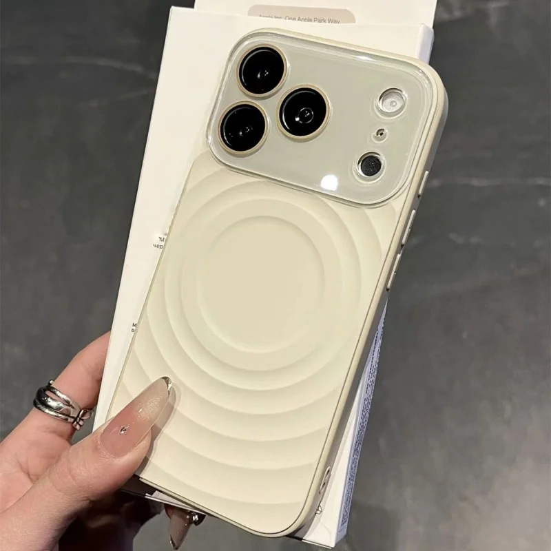 Luxury Glossy Shockproof Camera Case with Liquid Wave Pattern