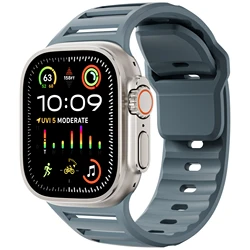 Sport Silicone Strap for Smartwatch - Durable and Comfortable Wristband Bracelet (Ocean Blue)