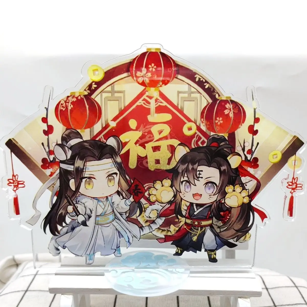 Suporte de acrílico para personagens untamed, placa de modelo mo dao zu shi  bl, série de anime wei wuxian lan wangji, decoração de mesa, brinquedos,  presente