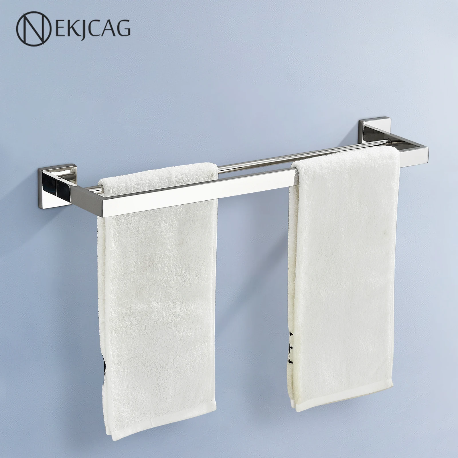 Bathroom Accessories Chrome Towel Rack Bar40cm SUS304 Toilet Wall Mounted Cloth Holder Hanger Punching Install Bathroom Hardware