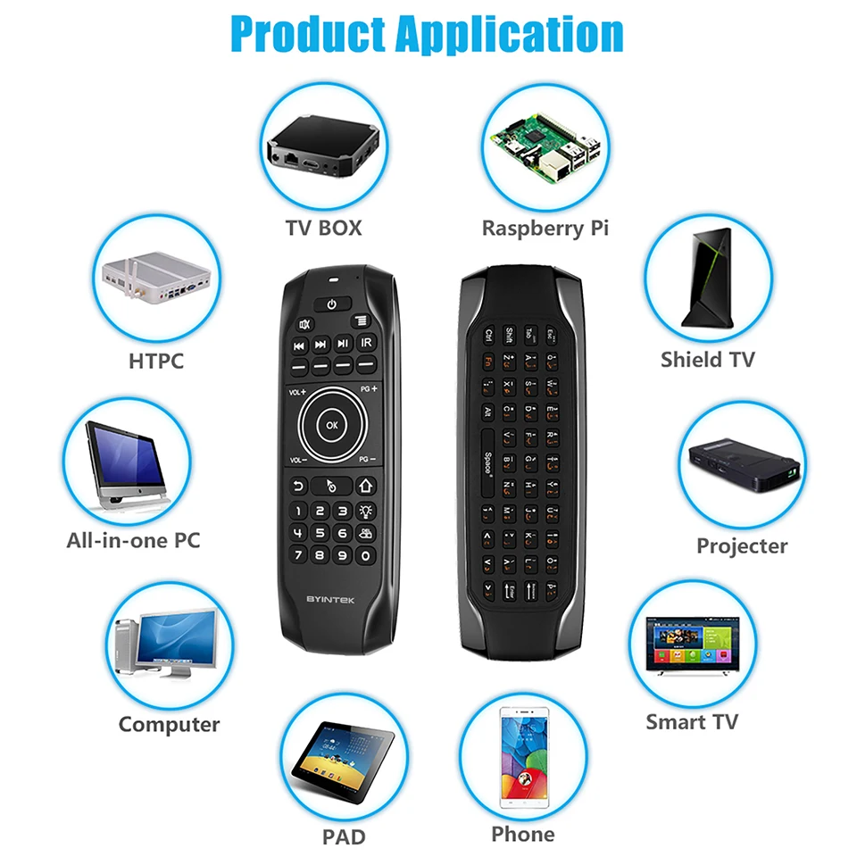 Wirless Air Mouse English/Arab Keyboard With Remote Control PC For Tablet Smart