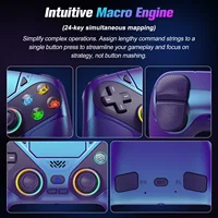 Gamepad RGB For Playstation 5/PS5 Pro/Slim/PC Wireless ps5 controller Dual Vibration Marco/Turbo Function 3D Game Joystick 4