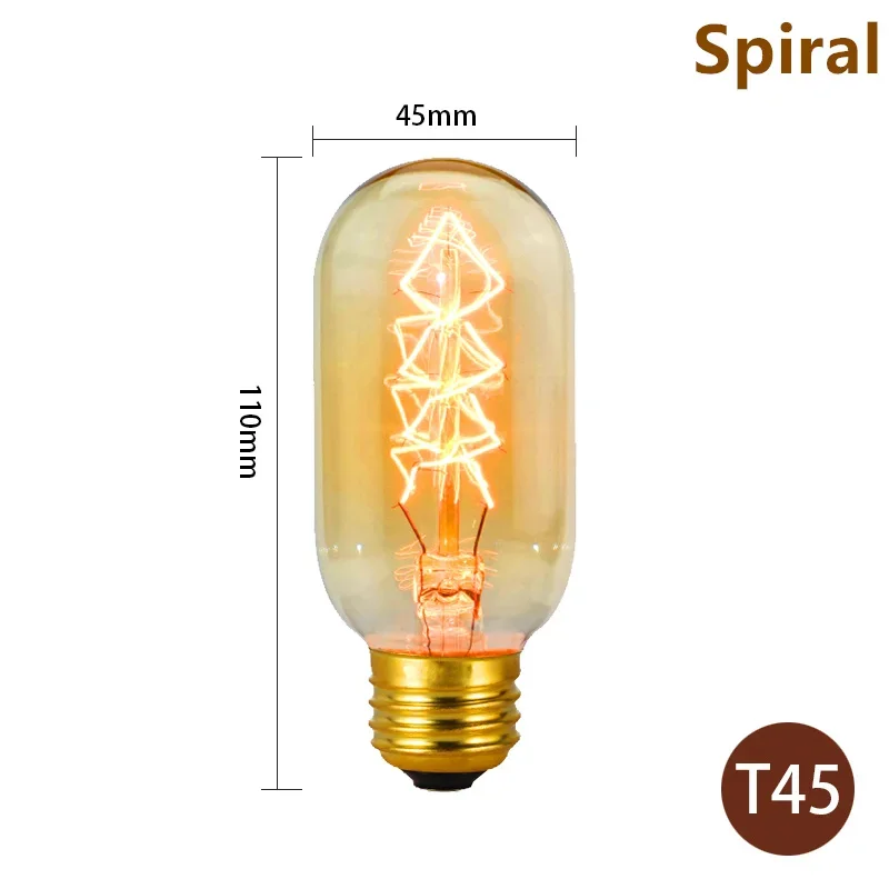 ตัวเลือกสินค้า หลอดไฟ Edison ไส้ 40W E27 ตกแต่งบ้านสไตล์วินเทจ