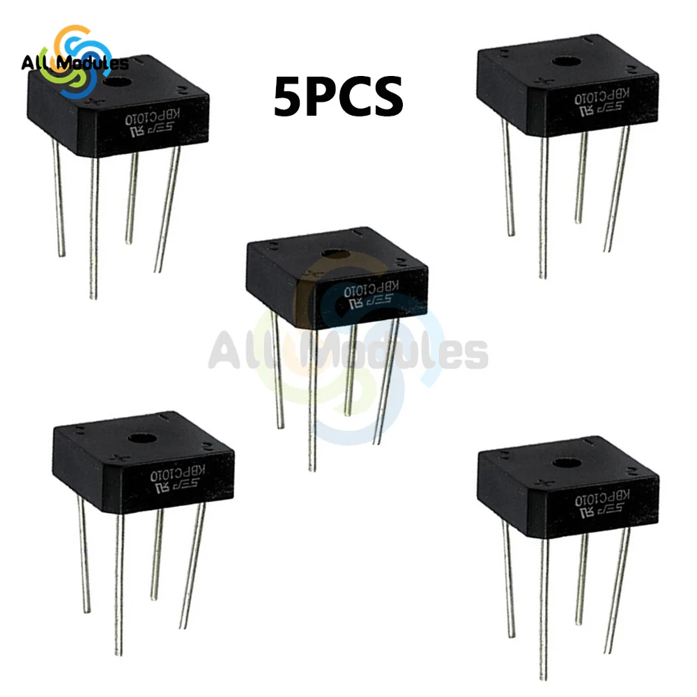 5 Pz/Lotto Kbpc1010 Diodo Raddrizzatore A Ponte Monofase Full Wave 10 Amp 1000 Volt Diodi Elettronici Al Silicio A 4 Pin