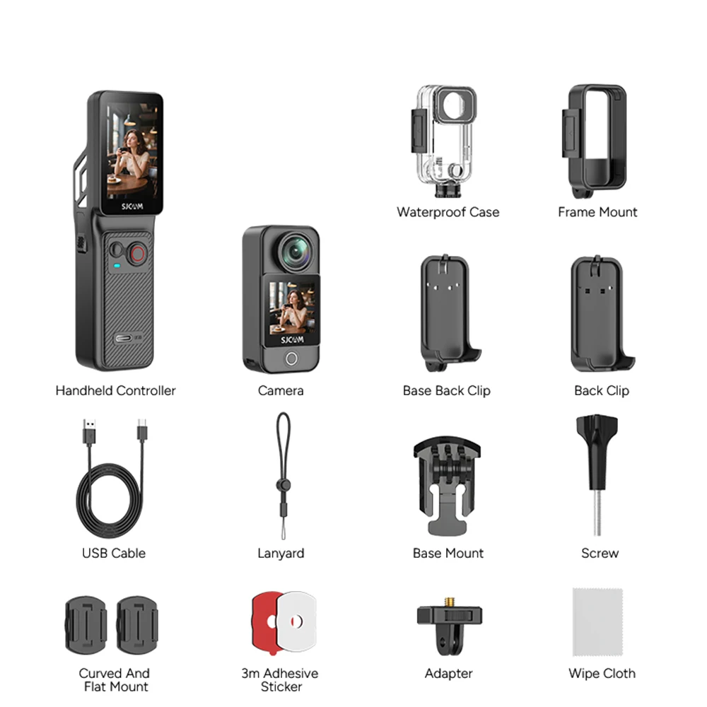Caméra Action C400 Pocket 4K 64Go Lot Accessoires