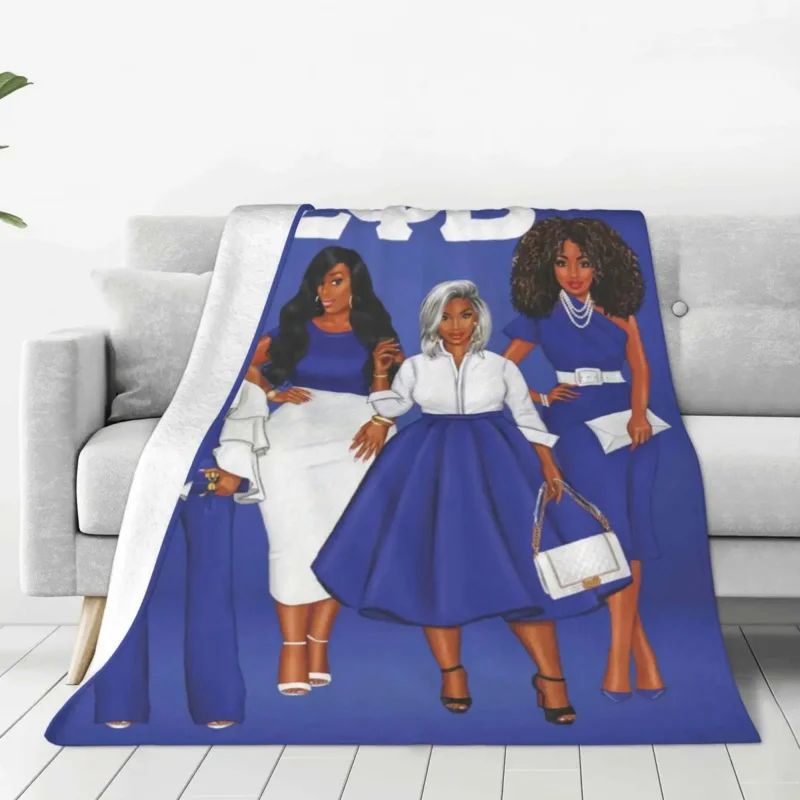 

Zeta Phi Beta Sorority Blanket Soft Fleece Autumn Warm Flannel ZOB Throw Blankets for Sofa Home Bed Bedspread