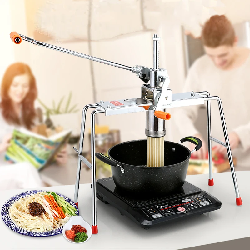 Stainless Steel Homemade Manual Noodles Press Machine Pasta Maker Spaghetti  Hand Crank Cutter 4 Mould Fresh Italian Noddle Maker - AliExpress