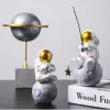 Astronaut Figurine Statue, Astronaut Fishing Star Figure Sculpture for Desktop & Tabletop Decor, Resin Spaceman Planet Desk Orna 1