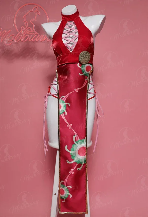 

Mobbunny Boa Derivative Women Sexy Lingerie Cosplay Costumes Halloween Cheongsam Style Halter High Slit Outfit Erotic Party Set