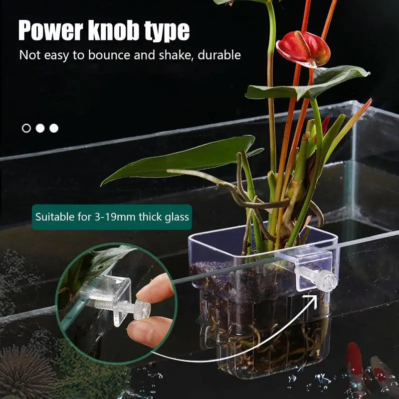 Fish Aquarium Aquarium Plant Holder With Hook Fish Tank Plant Cup Decorations Plants Pot
