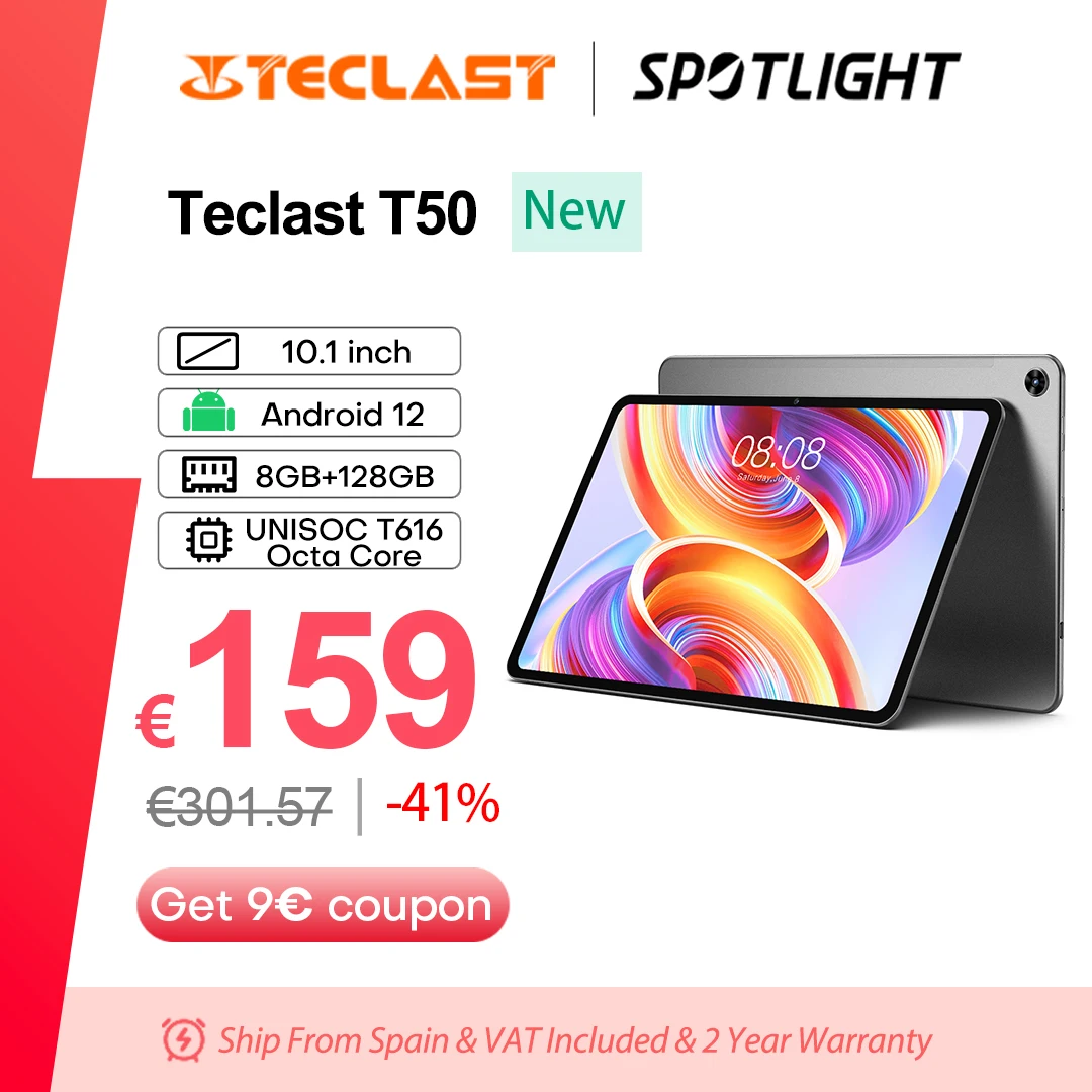 Teclast T50 2023 11" 2K Tablet 8GB RAM 128GB ROM UNISOC T616 Octa Core