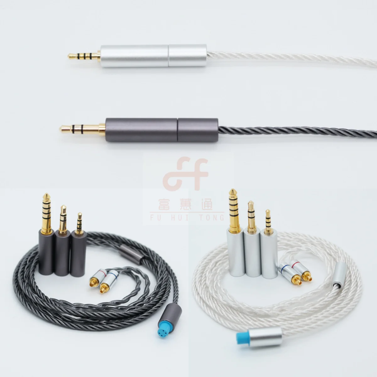 

Hifi 2.5 4.4 Balanced 3.5 Stereo Headset Upgrade Cable 3-in-1 Interchangeable Audio Plug for Sennheiser IE300 IE600 IE900 MMCX