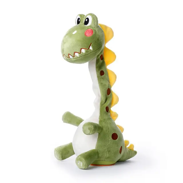 Dancing Talking Giraffe Dinosaur Plush Toy Electric Soft Plush Animal Toy Repeats What You Say Singing Interactive Baby Toy Todd