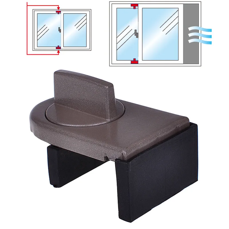 Sliding Doors and Windows Limiter Plastic Steel Rotary Switch Lock Sliding Window Blocker Hardware Accessories