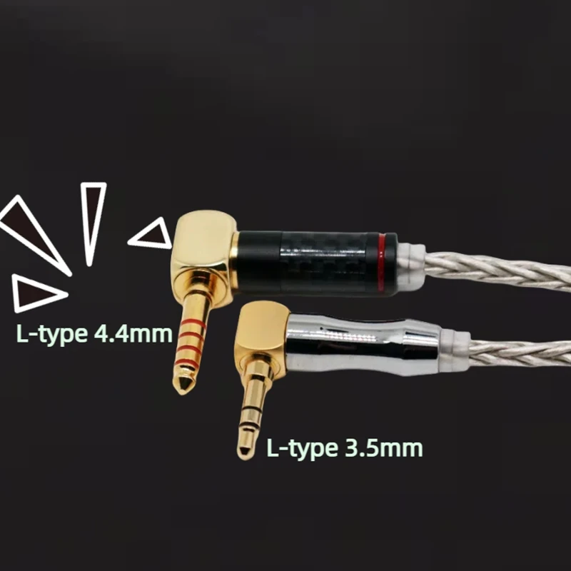 ZiSin 26 silver palladium adapter cable, suitable for ZSX C12 ZSN V90 BA5ZS10 Pro, 4.4mm to 2.5mm/3.5mm balanced inner screw