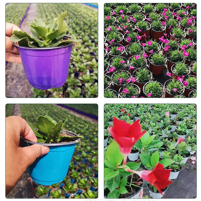 50/100pcs Flowerpot Plastic Grow Box Fall Resistant Tray Home Garden Plants Nursery Cup Transplant flower pot,hydroponic flower pot,plant pot