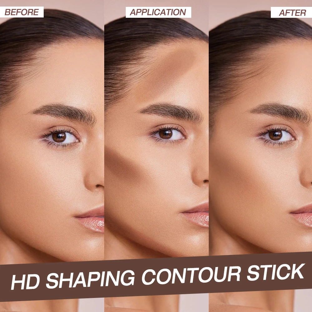 Face concealer pen contour stick sponge head concealer makeup concealer O.TWO.O monochrome silky concealer stick stereo sculpting face contours natural cover dark circles modify outline