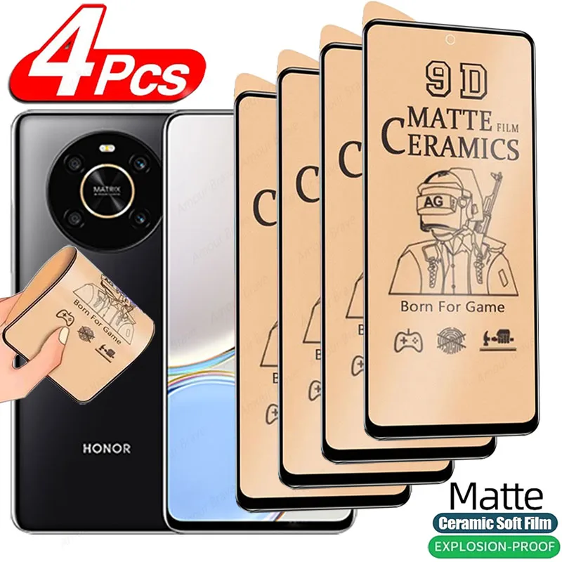 4-Pack Matte HD Full Cover Ceramic Screen Protector Film